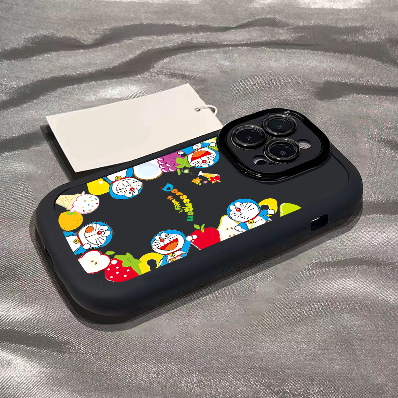 哆啦A梦适用苹果15promax手机壳iphone14全包13/12/11/x高级感