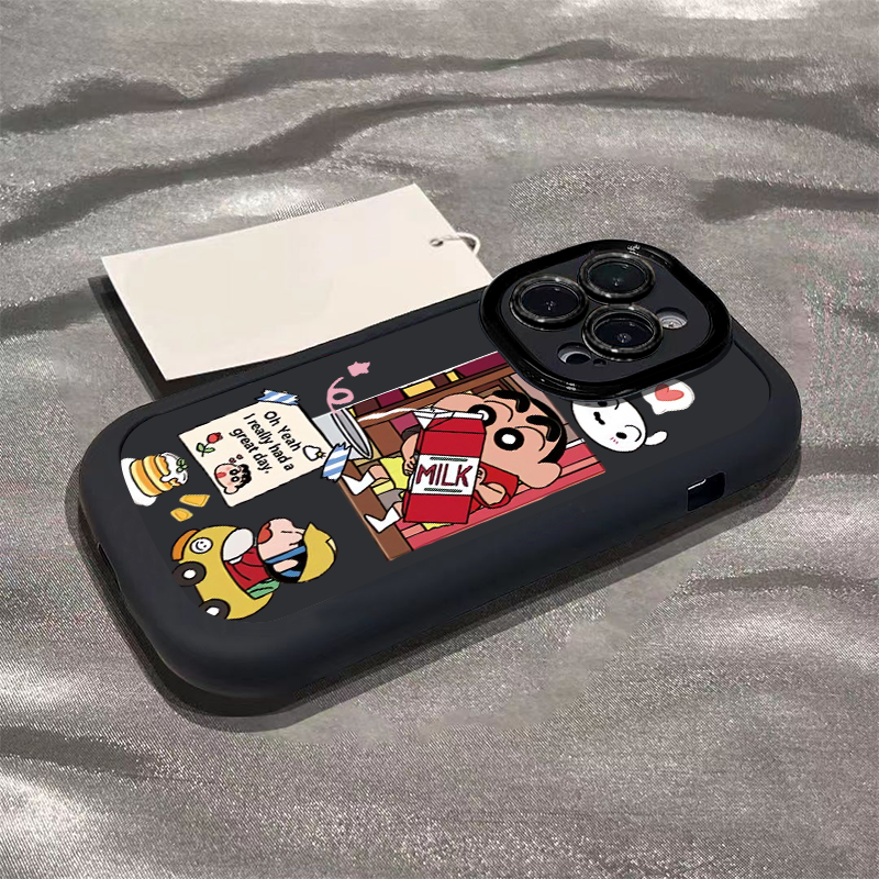 蜡笔小新适用苹果15promax手机壳iphone14全包13/12/11/x高级感