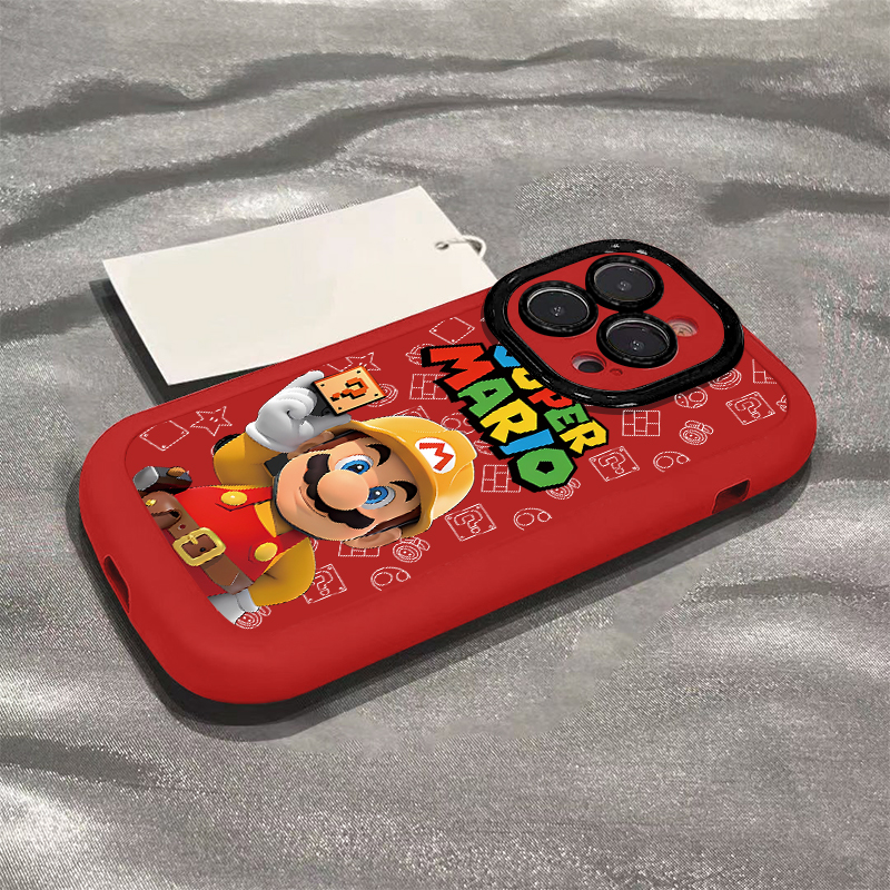 卡通马里奥适用苹果15promax手机壳iphone14全包13/12/11/x高级感