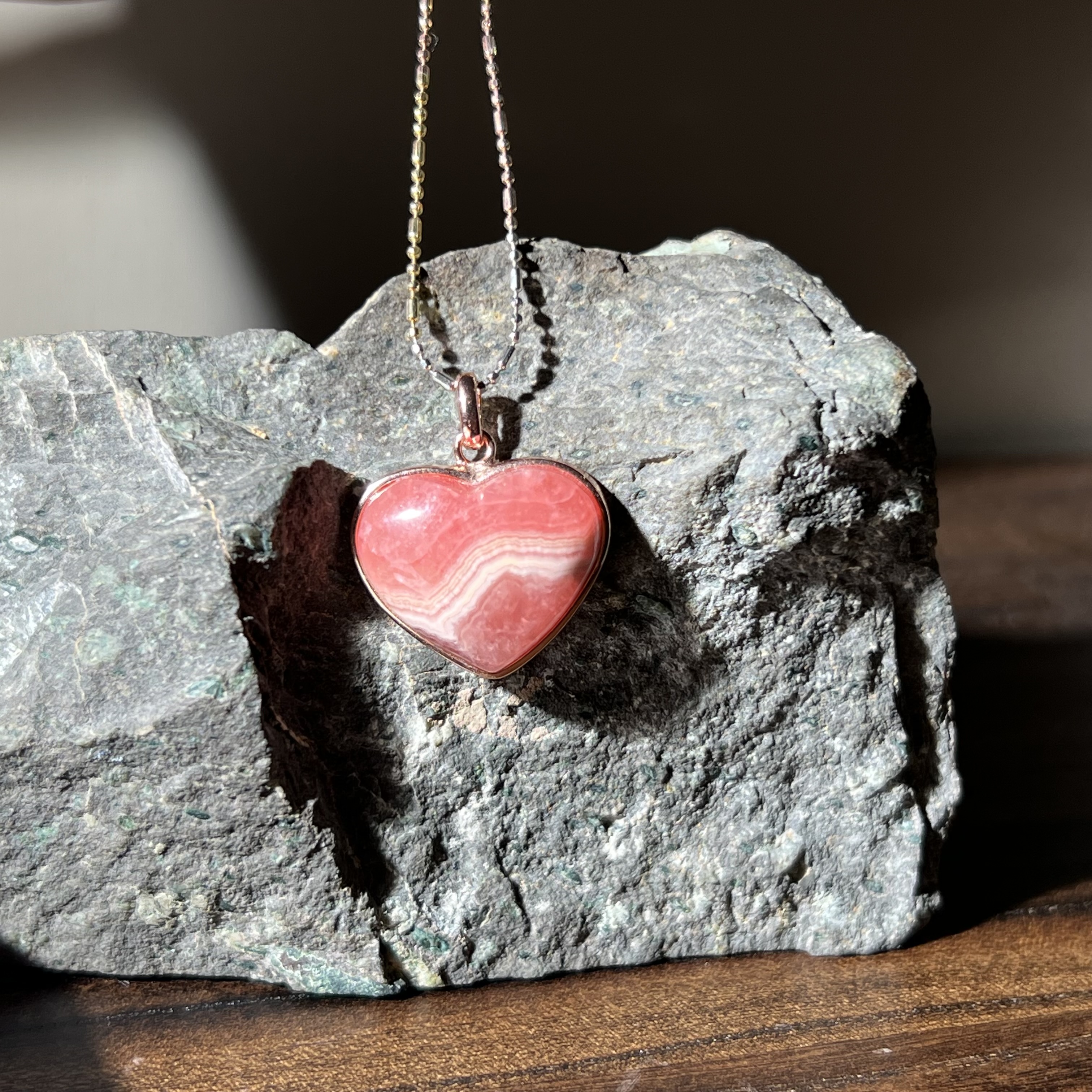 【大猫珠宝】S925红纹石心形吊坠 KT24080206