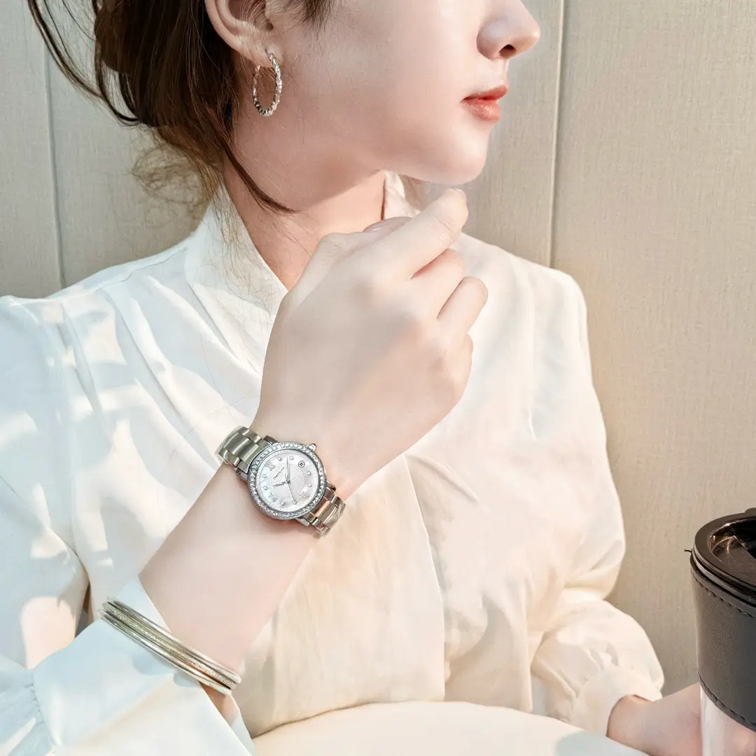 Coein Koein【官方正版】CK2888水晶之恋气质优雅贝母手表女士腕表