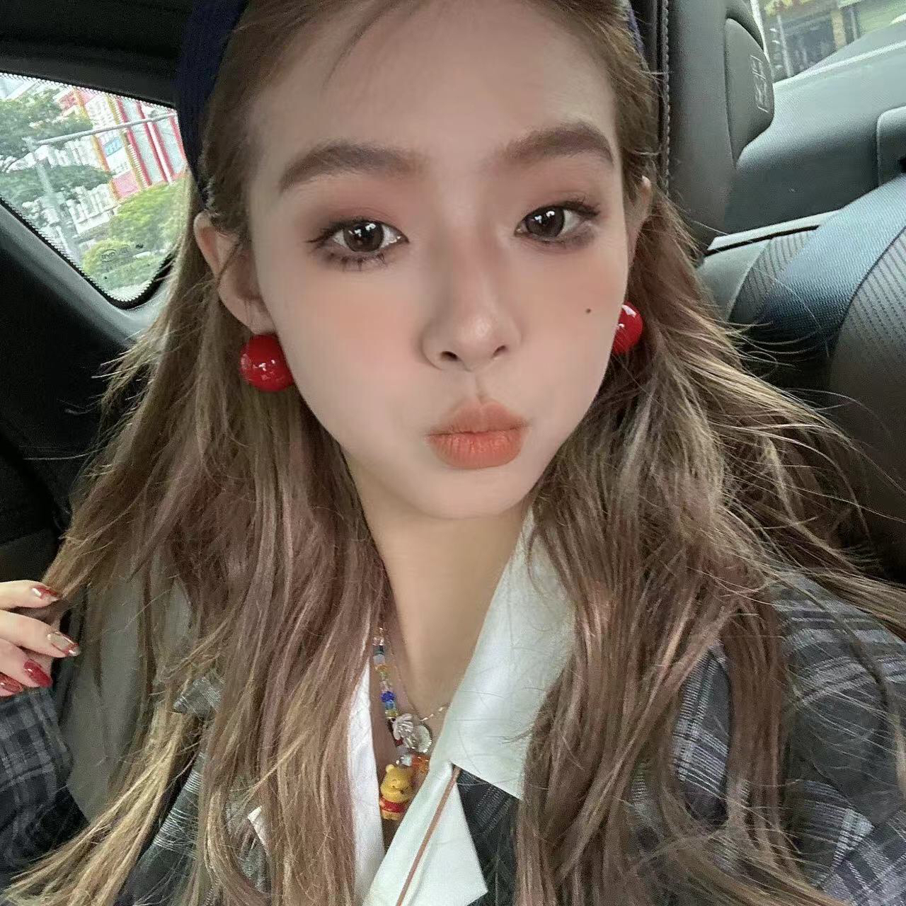 非金属树脂耳饰 圆形百搭甜酷耳环