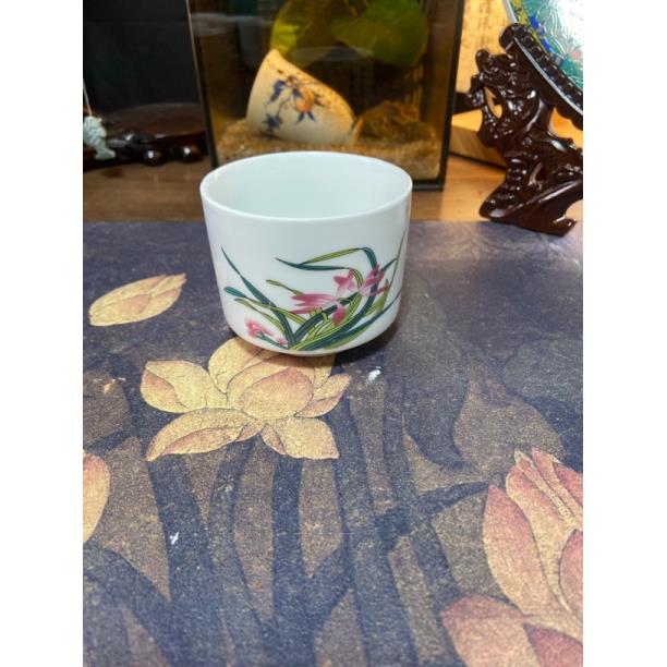 景德镇新款十二花神品茗杯陶瓷釉上彩耐高温中式单杯个性家用茶杯