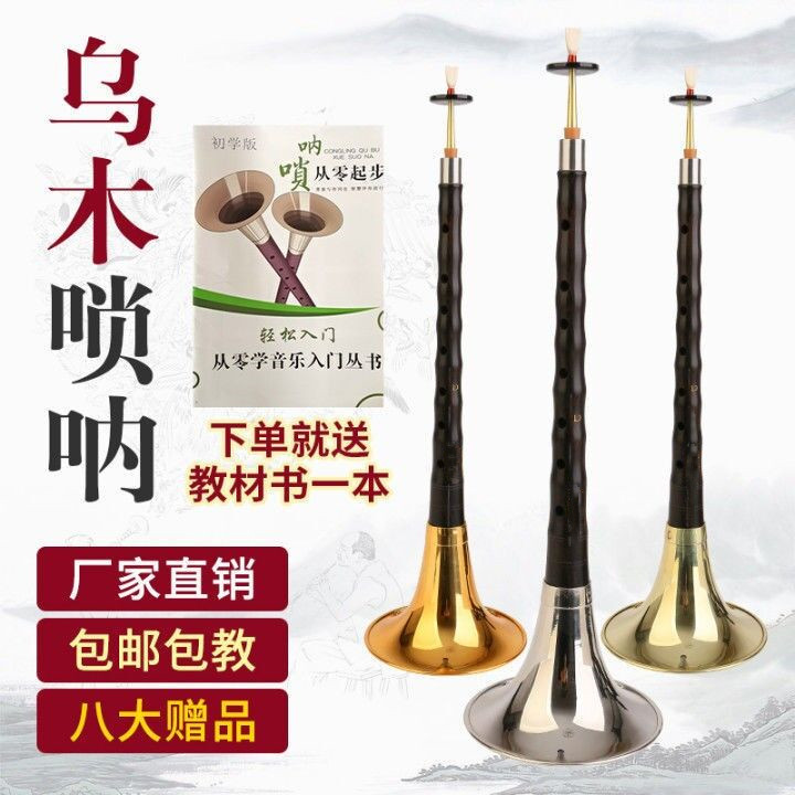 【小扬哥 优选】初学者唢呐乐器全套d调成人唢呐学生唢呐红木乌木