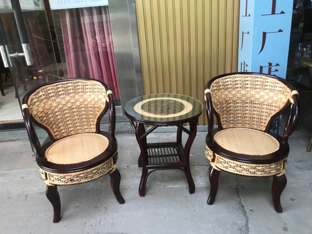 真藤椅三件套装.简约茶搂酒店阳台客厅庭院书房茶桌椅家用藤艺