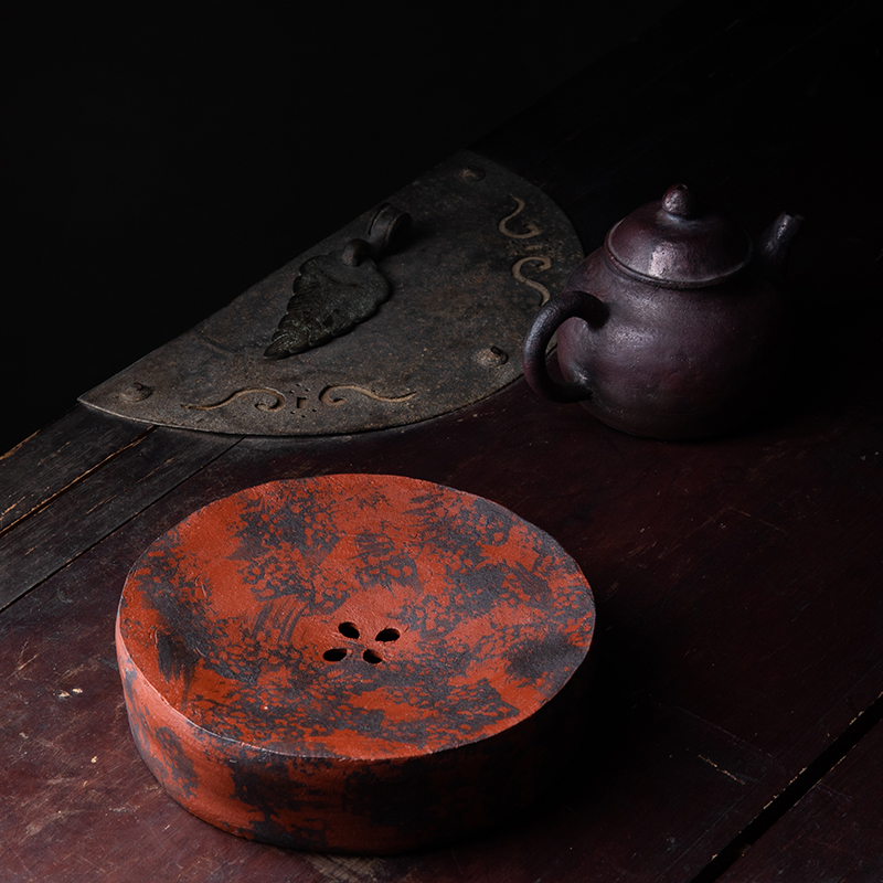 独清 紫砂蓄水壶承 景德镇柴烧复古壶承储水茶盘干泡台养壶盘壶托