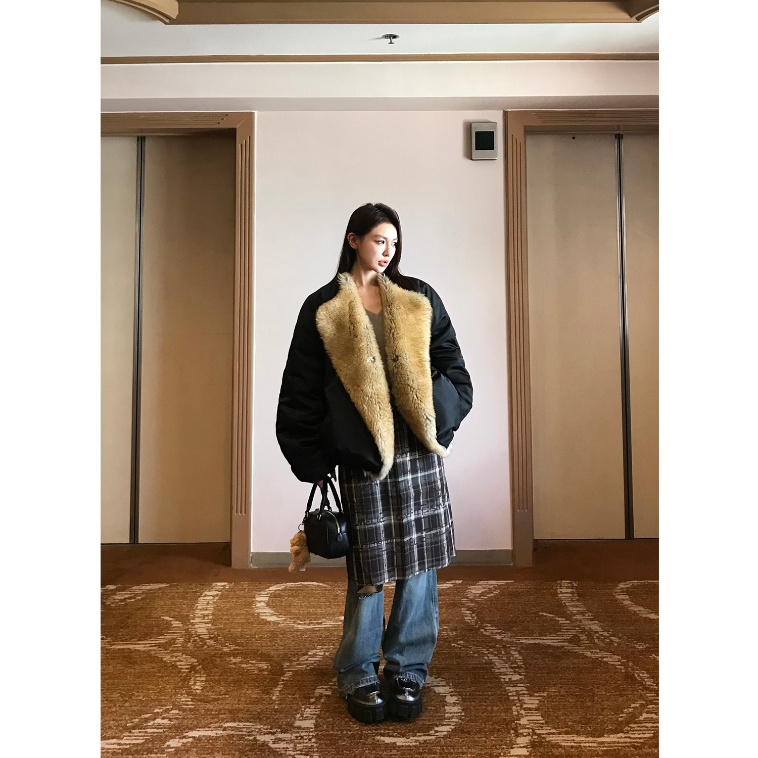 【9.27店庆】“街头派克”进口托卡双色90白鹅绒羽绒服短款派克服