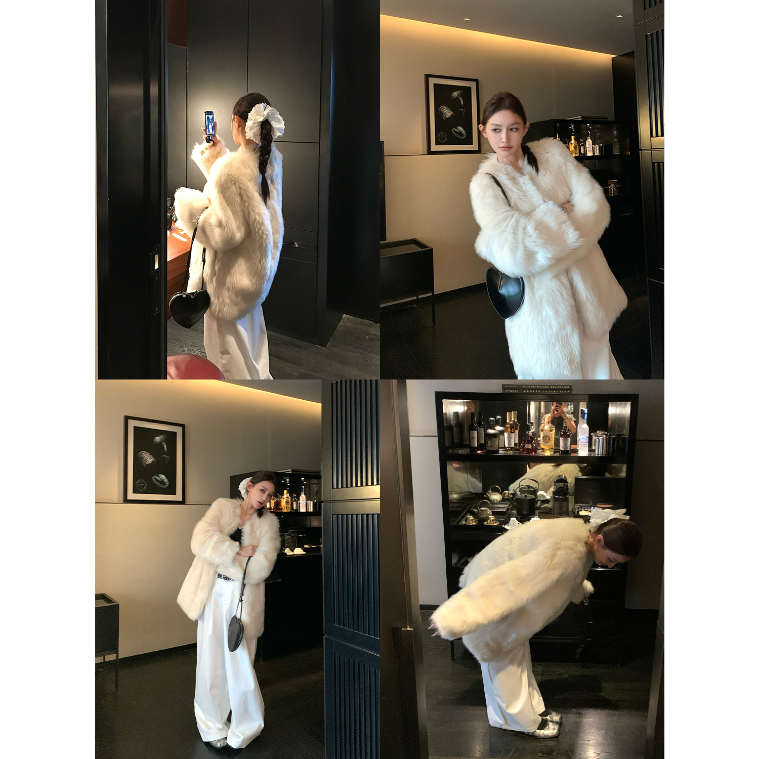 【显瘦王苾入】“邂逅托卡”进口托斯卡纳直毛皮毛一体皮草外套女