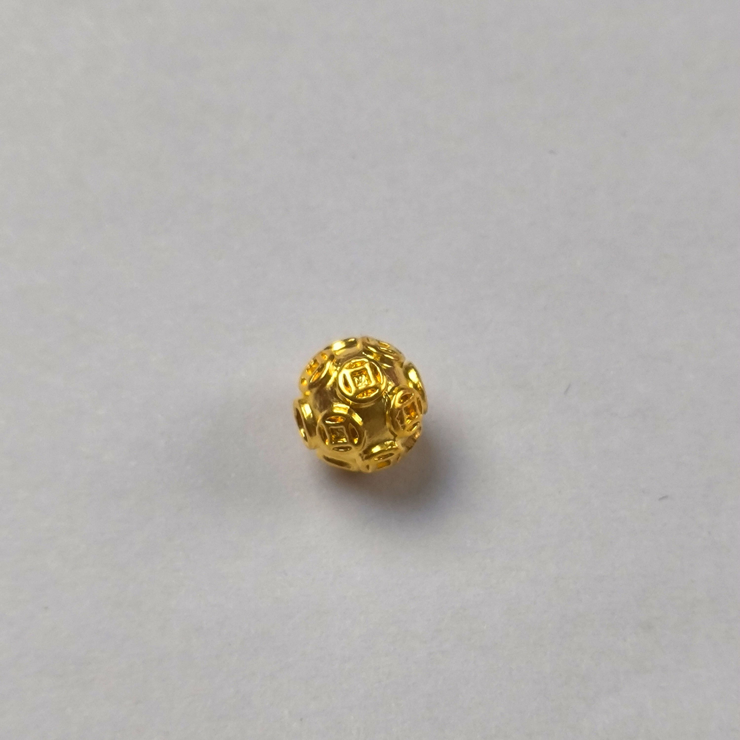 【朱哥金选】足金999新款金钱珠LAZ239