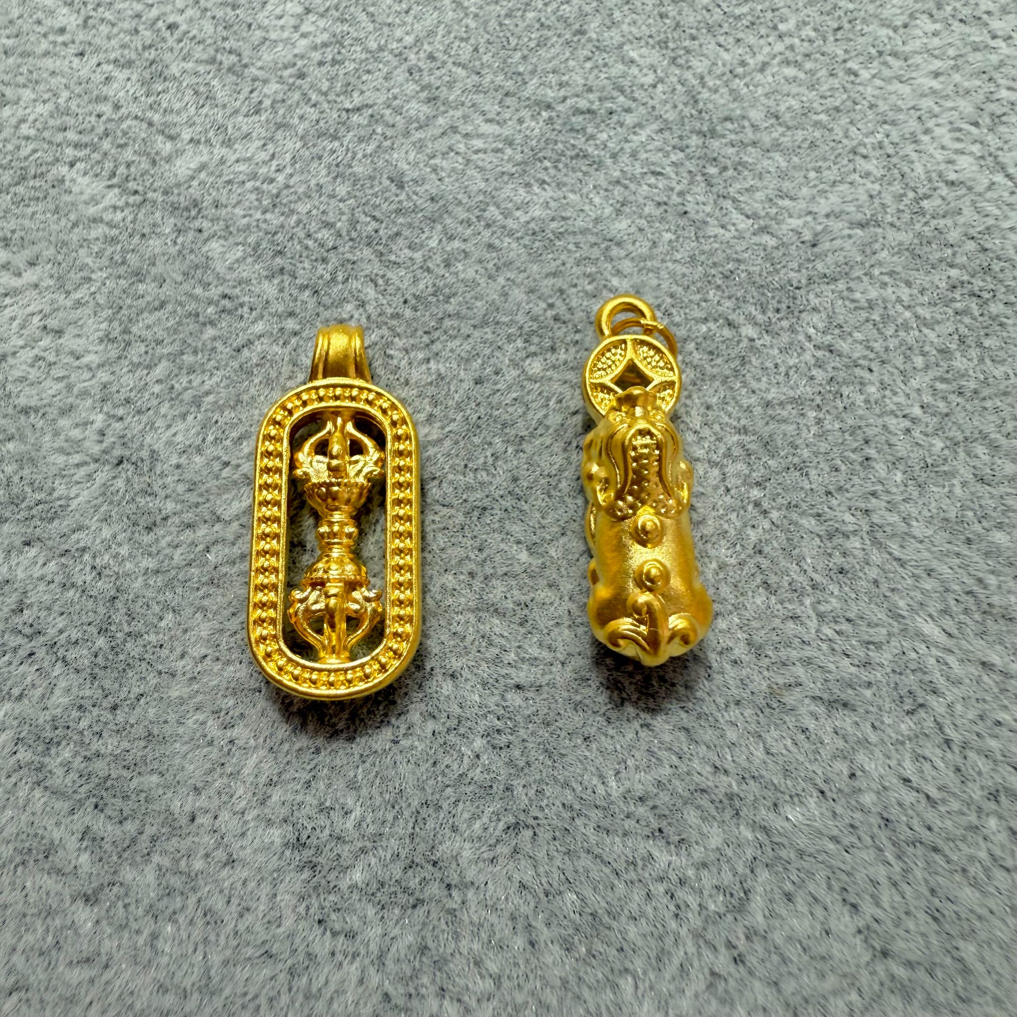 【杰哥严选】足金999降魔杵貔貅PAZ195{一对}