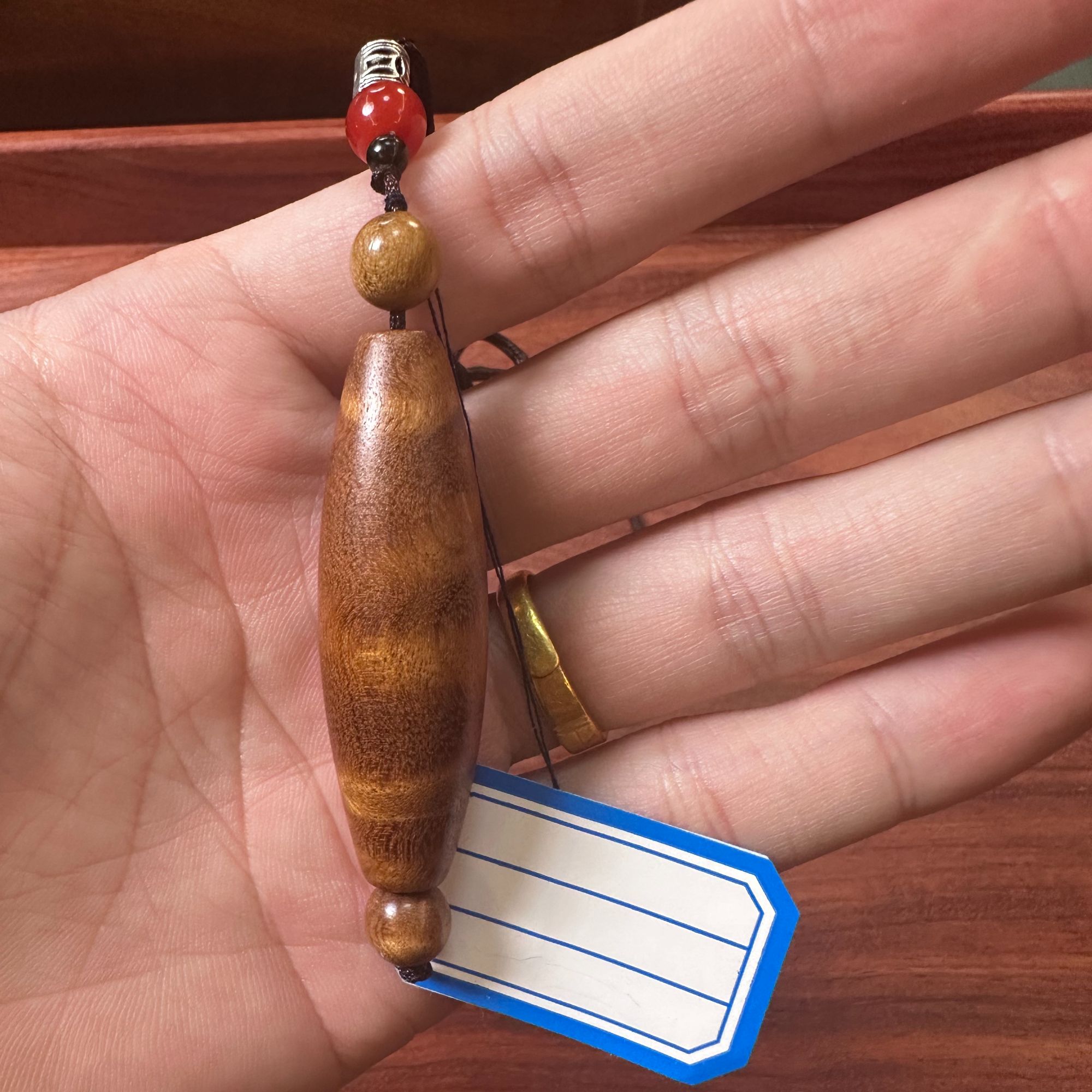 【紫韵阁】新款福利金丝楠木吊坠天珠送礼礼品