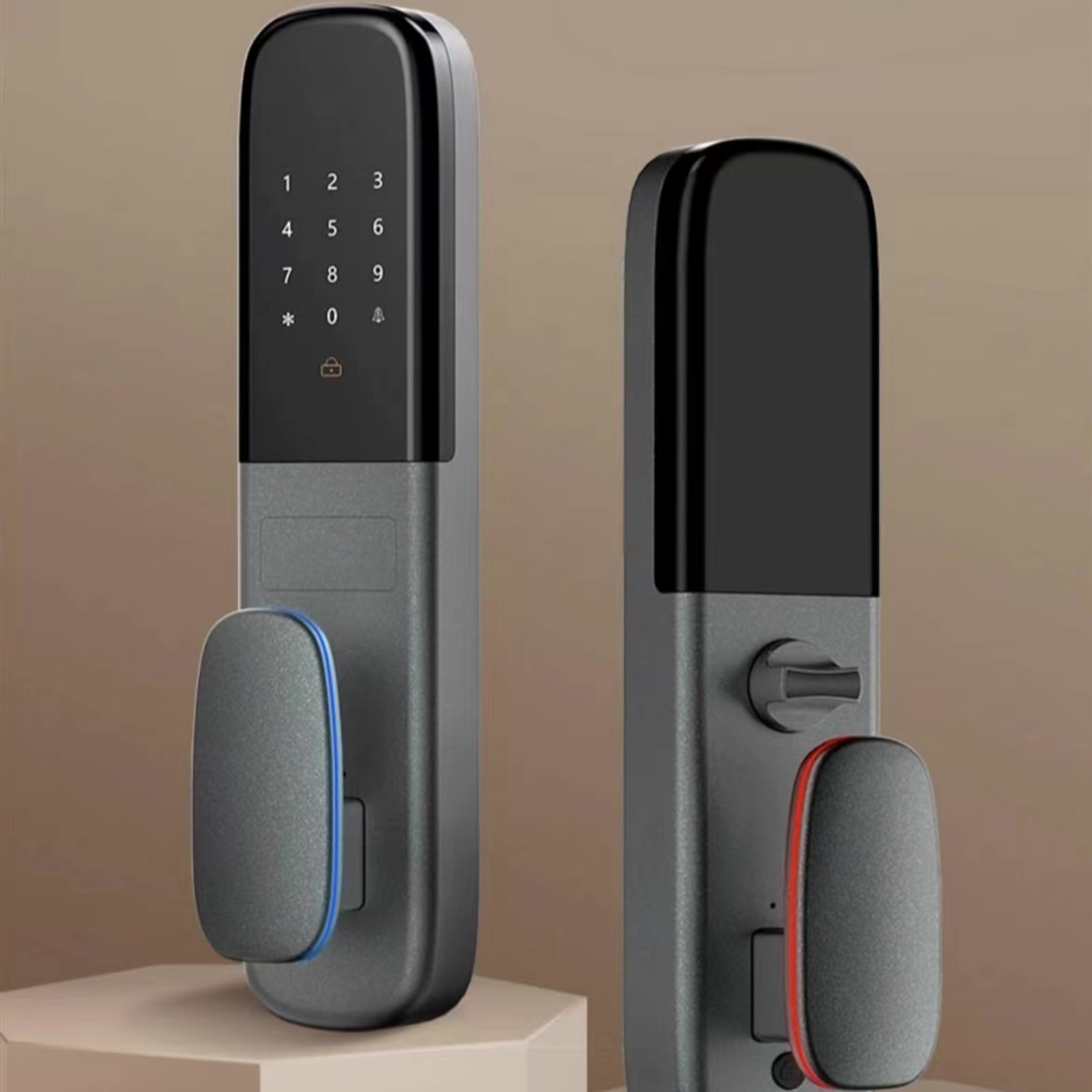 准新品  不配锁体 指纹密码锁 智能电子锁家用门锁感应锁全自动