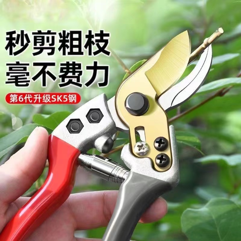 花枝园艺剪SK5钢高强力修枝剪新款园林家用省力款花枝剪花草修枝