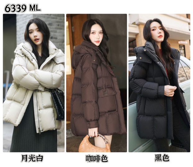 【贝希】M标口袋中款简约羽绒服