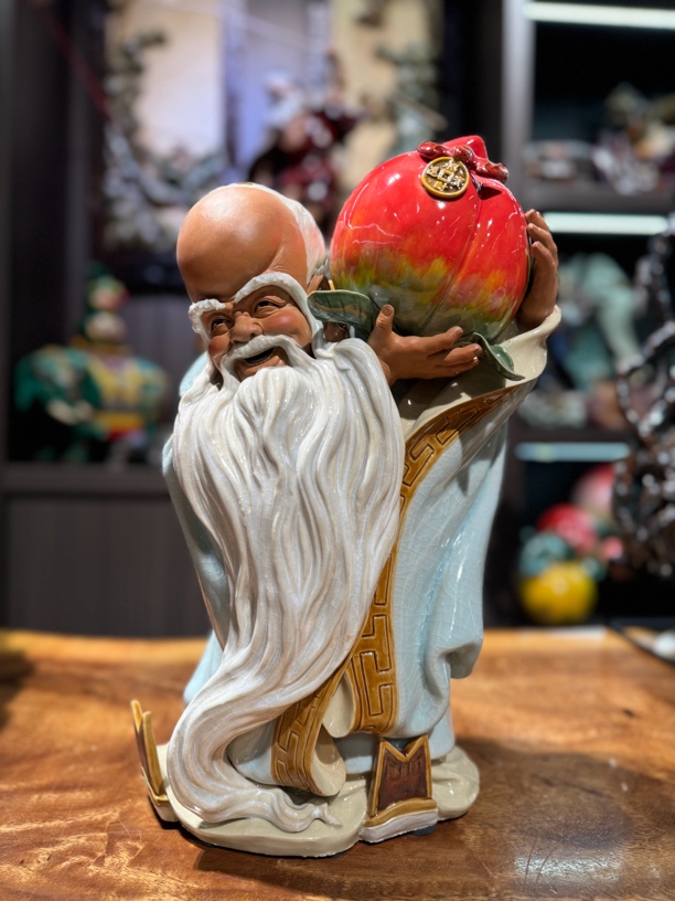 【寿星公】陶瓷22*20*40厘米，家居禅空间茶室礼品摆件