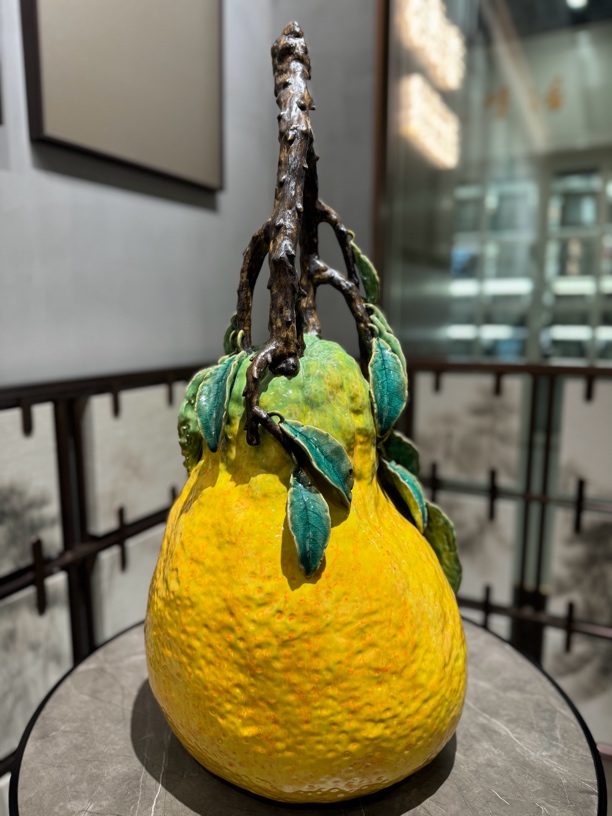 【应有尽有～柚子】陶瓷30*30*72家居玄关客厅办公室会所餐厅礼品