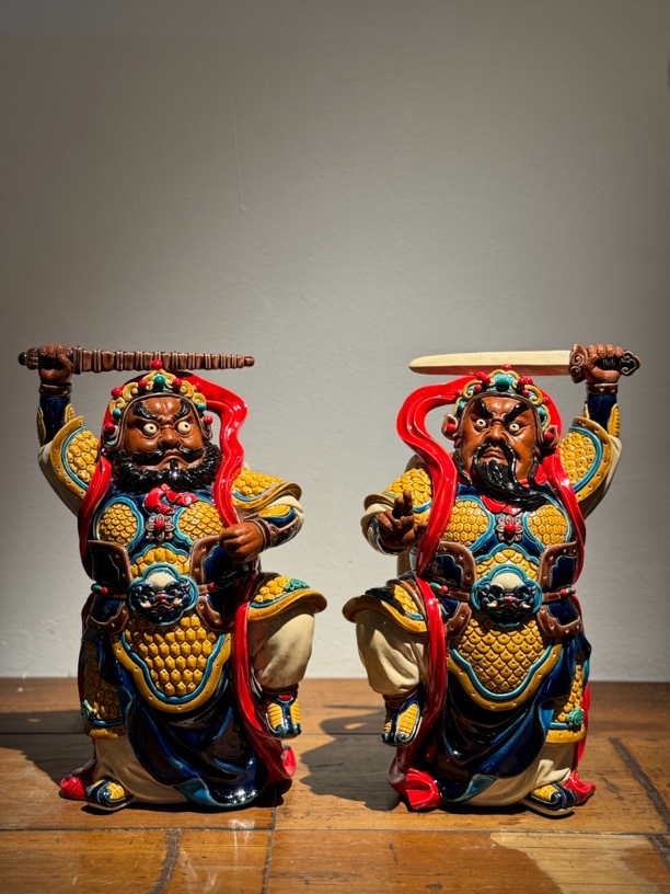 【门神】陶瓷19*13*33家居玄关公司会所茶空间礼品手工摆件