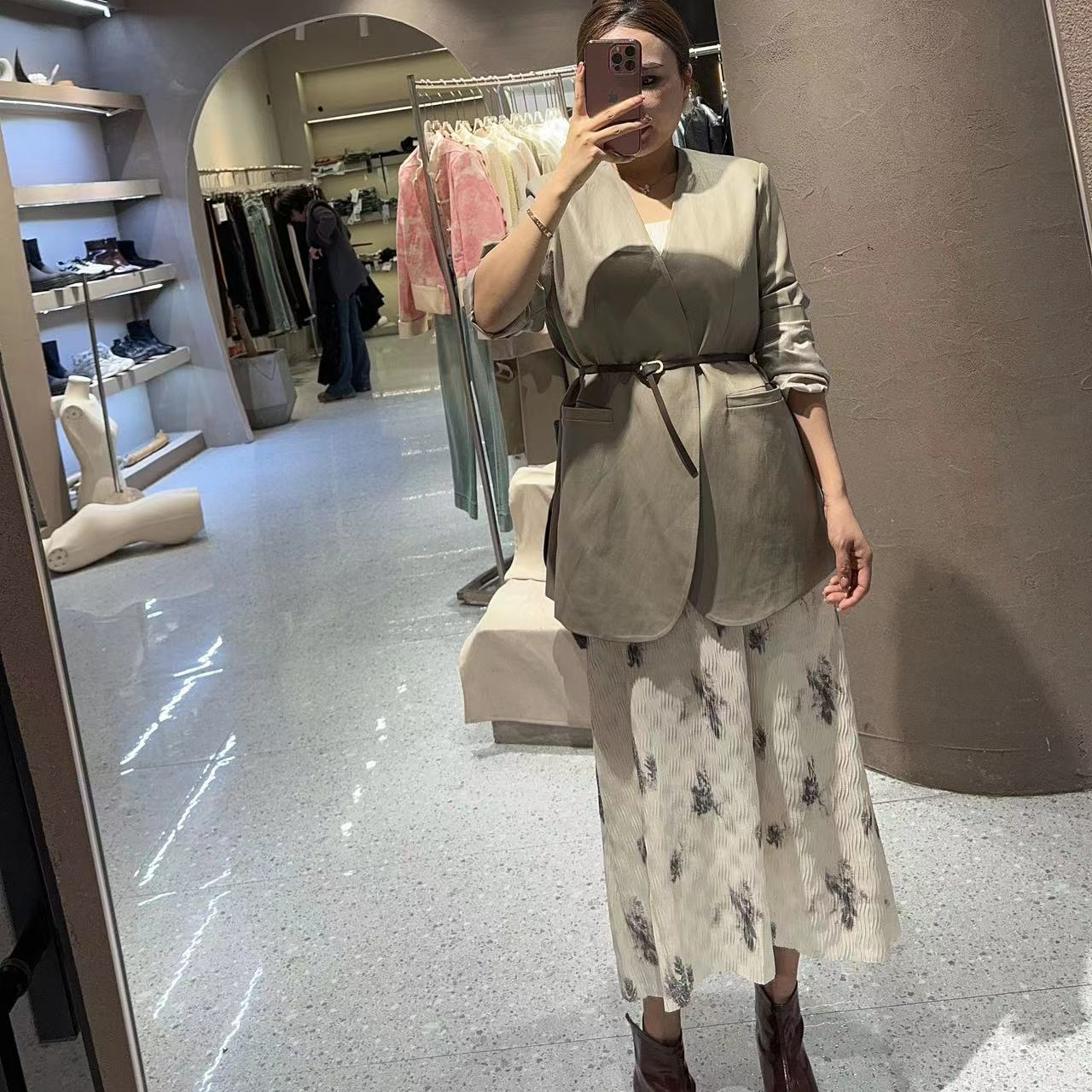 欧货腰带皮西装气质收腰