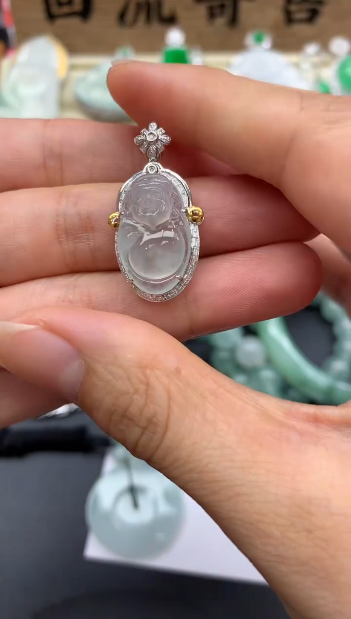 【闪购商品】翡翠颈饰18K金镶嵌172-多人（不含链）