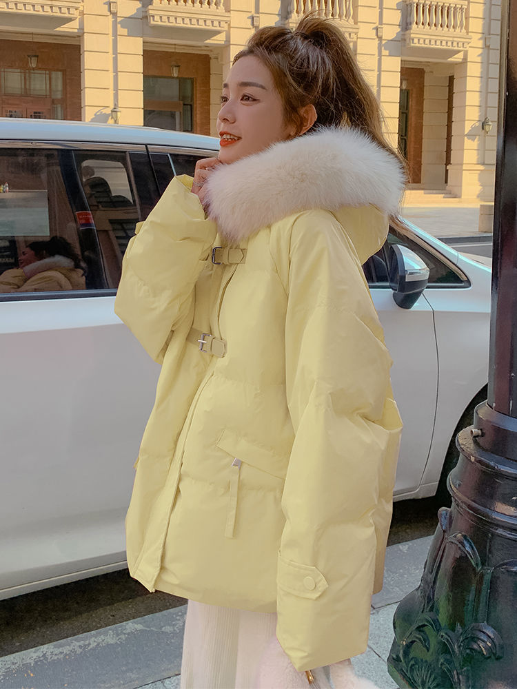 波司澄羽绒服2023冬季新款奶油黄羽绒女短款炸街爆款奶fufu加厚羽