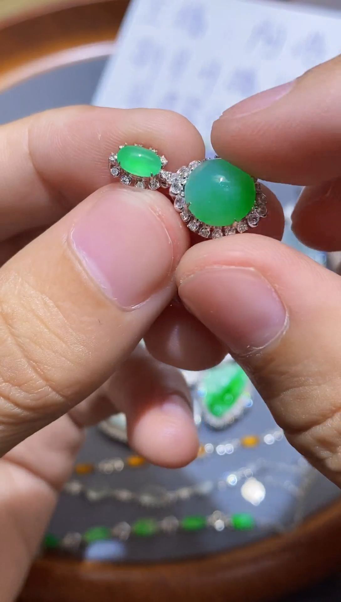 【闪购商品】翡翠颈饰18K金镶嵌寄售商品不退换