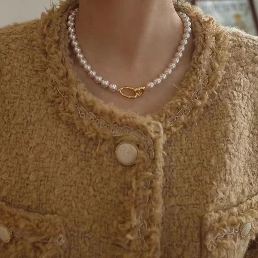 合金项链 S9103时尚温柔气质链扣项链