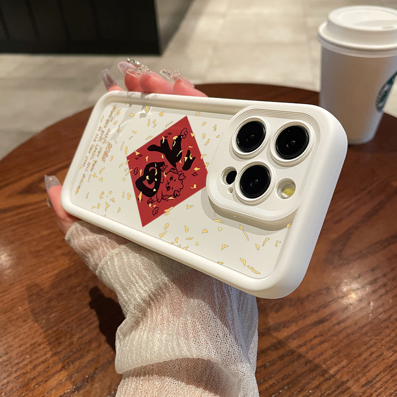 发财财神款苹果15手机壳iPhone14promax新7/8plus软壳13/12/11/xr