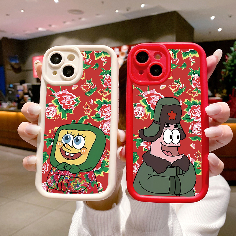 军帽派大星红米NOTE13手机壳note12/11/10新note8/9软壳NOTE11E
