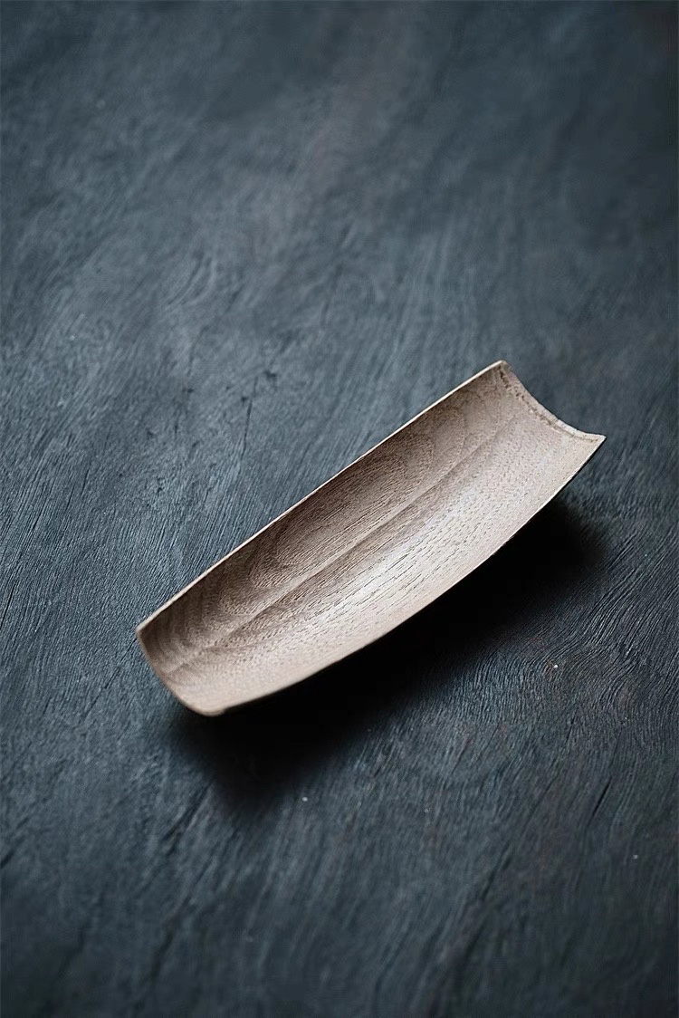 赤具  梓木大漆 茶则 茶道零配