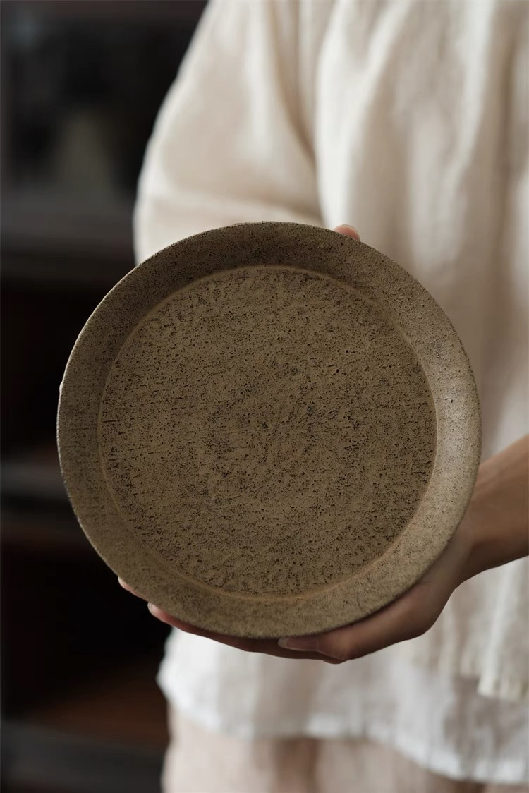 赤具手作 木盘大漆工艺 梓木壶承 干泡台 孤品 茶道具