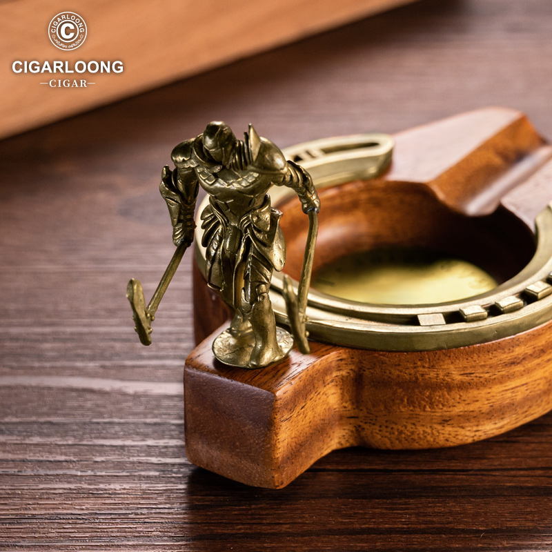 CIGARLOONG雪茄烟灰缸套装印茄木复古精美大气烟灰缸CLG-24B5