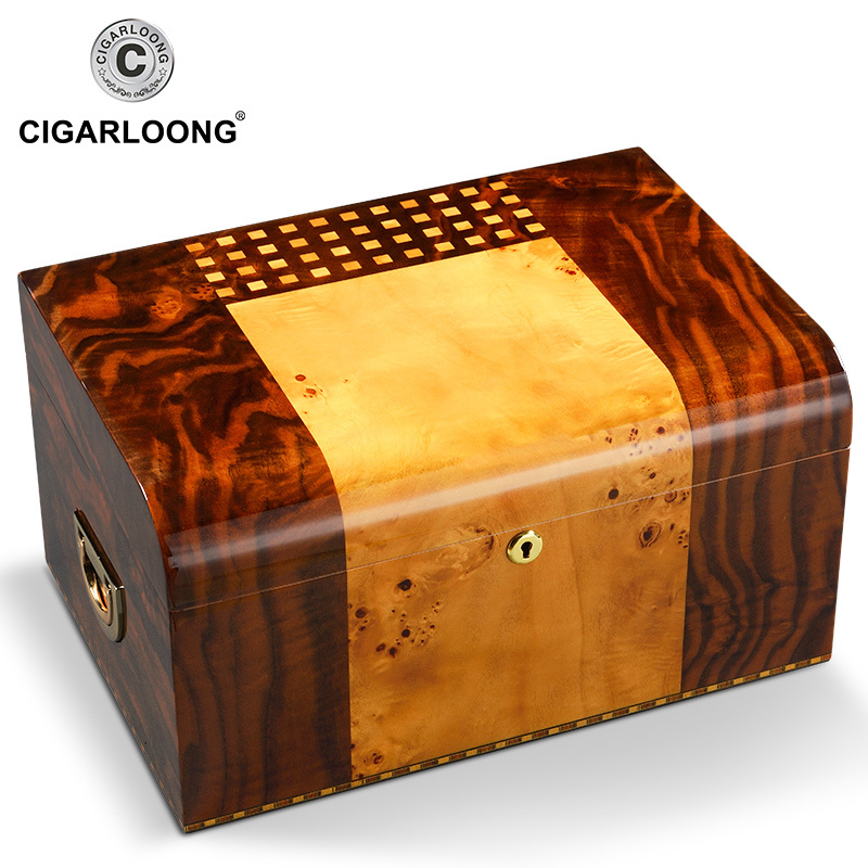 CIGARLOONG茄龍雪茄保湿盒保湿箱醇香雪松木雪茄多层烟盒镂空拖盘