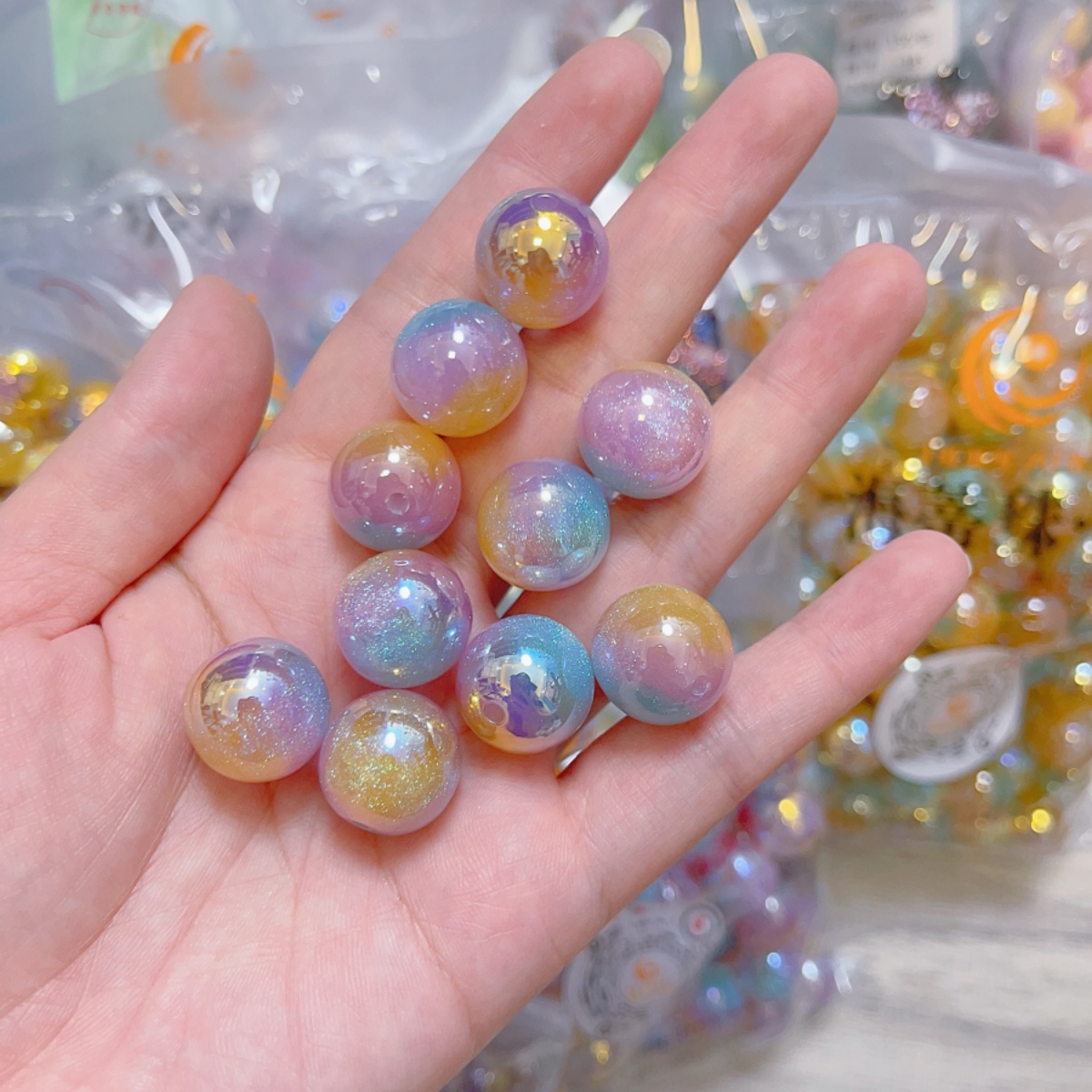 海蒂人鱼敦煌系列直孔圆珠手工DIY饰品配件