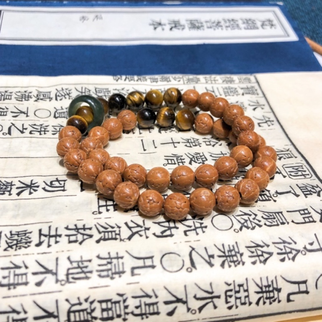 非金属木质手链 【嵩山藏珠阁】墨痕 小金刚菩提子单双圈手链