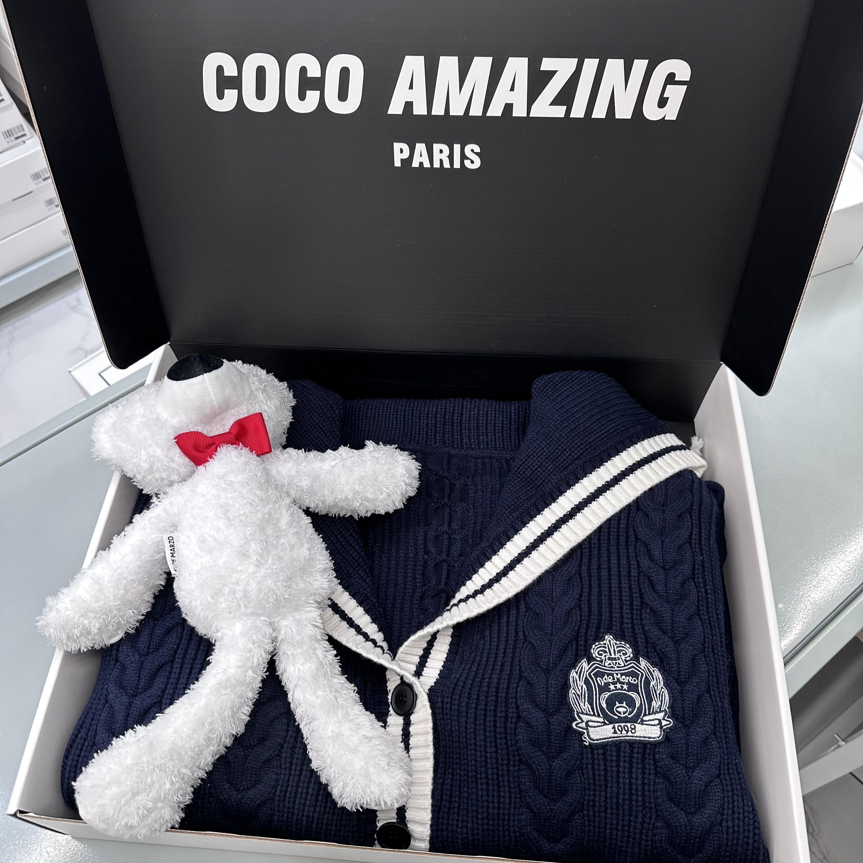 FOG（017）-海军翻领针织开衫毛衣外套-325