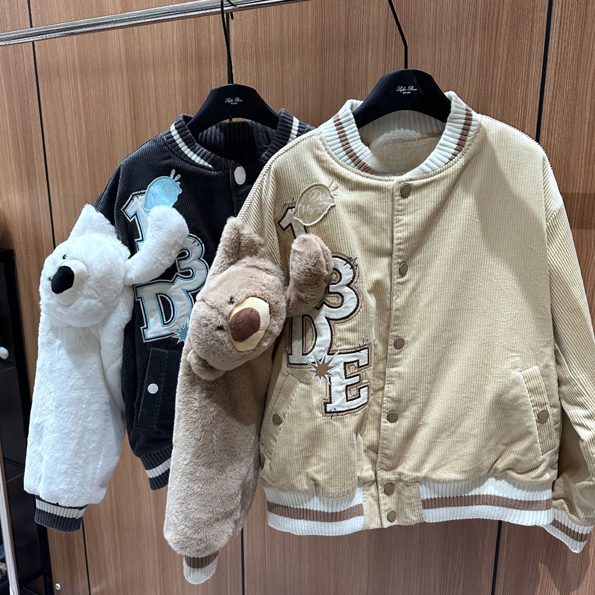 COCO AMAZING（022）-熊熊格子长袖衬衫外套衣-W901111