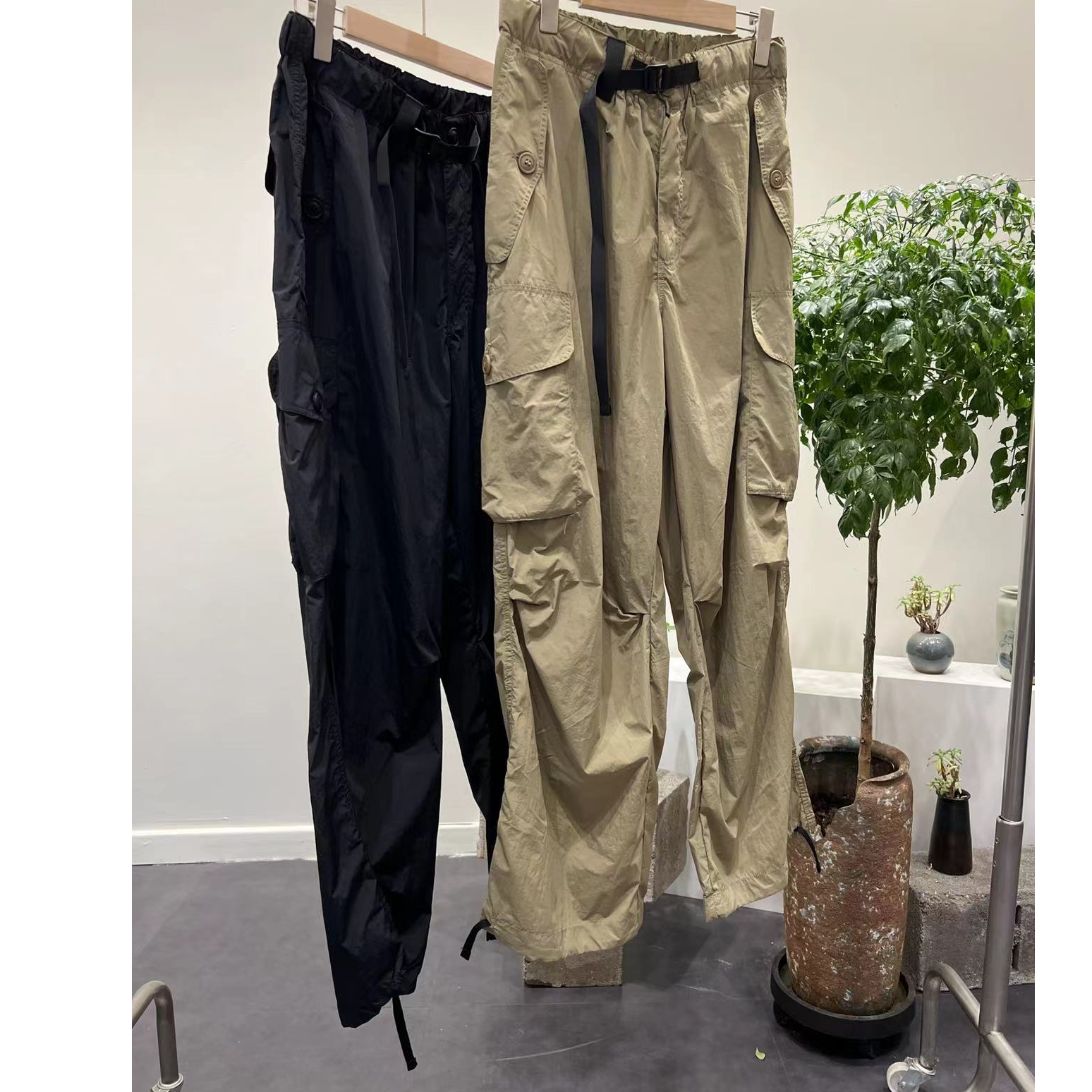 韩国新款皮筋腰工装裤（no退no换）