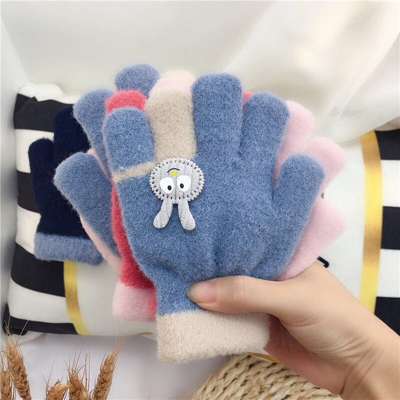 (3-15岁)儿童手套秋冬季女童可爱全指宝宝男童保暖小孩小学生手套