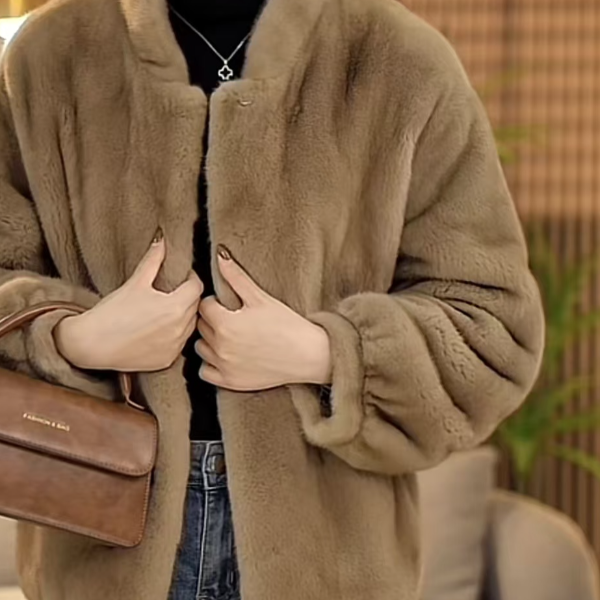 MM-2025年新款轻奢立领加厚女外套冬季新款时长加厚保暖F45J30493