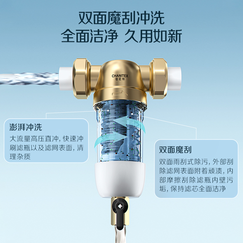 AO史密斯佳尼特全屋家用前置过滤器净水6T大流量自来水过滤CPF-H1