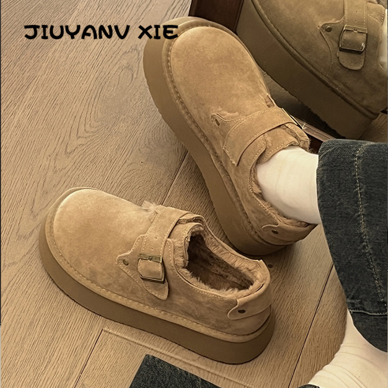 爆款勃肯鞋厚底增高加厚2025秋冬新款加绒防滑时尚勃肯鞋雪地靴