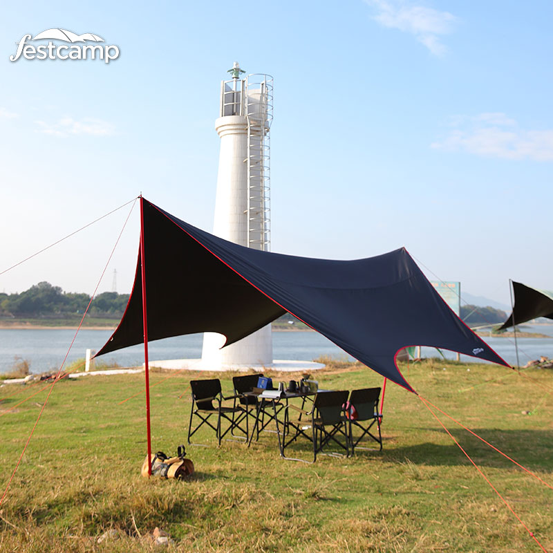 飞士康festcamp户外天幕防水防紫外线帐篷日本onway露营装备遮光