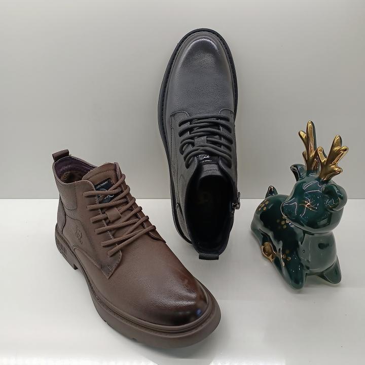 升级款高货品质沙漠骆驼男式商务休头层牛皮黑棕色加厚底8802