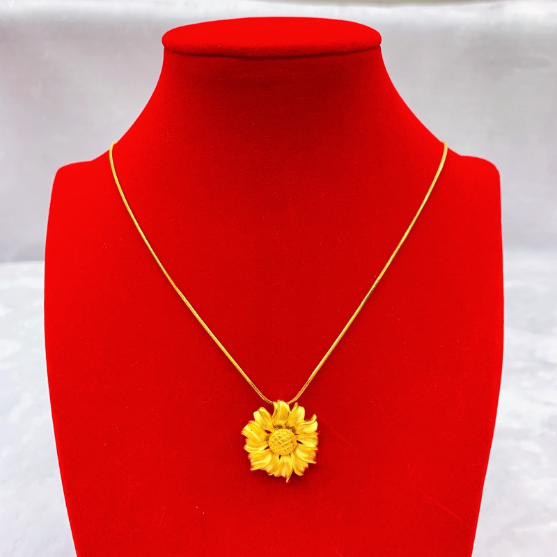 铜合金项链 向日葵项链3024