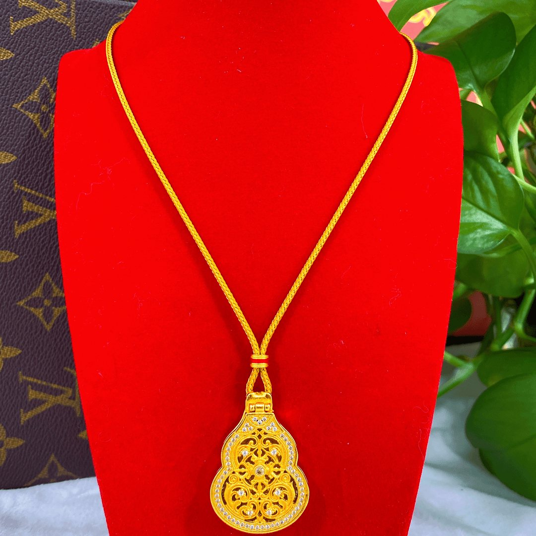 铜合金吊坠 新中式轻奢花丝葫芦吊坠