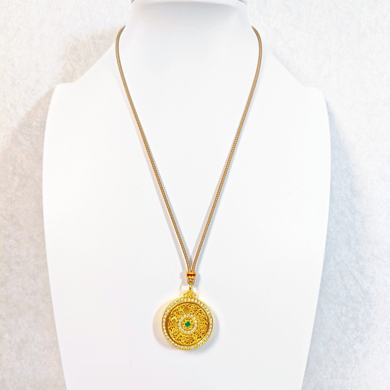 铜合金项链 时来运转八宝罗盘项链