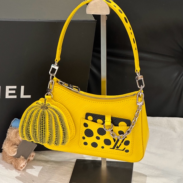 99新 LouisVuitton/路易威登 Lv草间弥生联名Marellni黄色水波纹