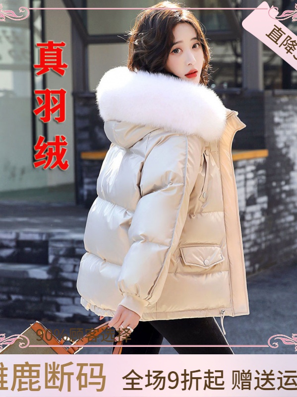 特价雅鹿羽绒服女羽绒衣羽绒服2023年冬季新款女休闲反季免洗加厚