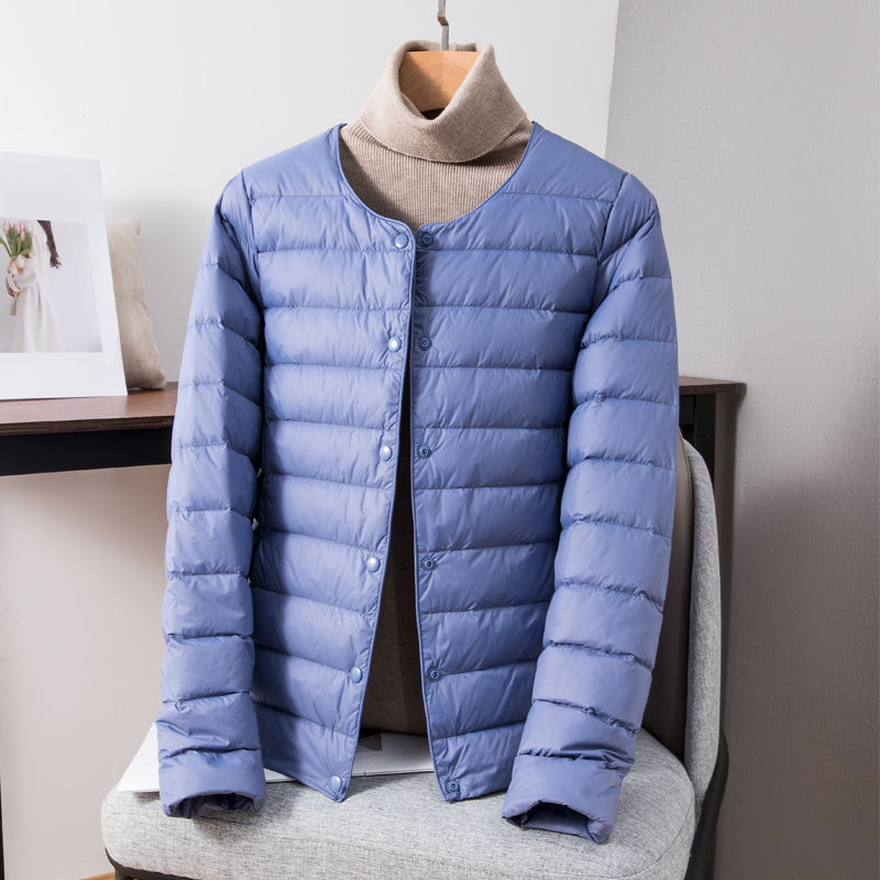 新款轻薄羽绒服女短款2023新款圆领保暖内胆修身内穿打底大款
