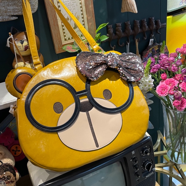 奶油熊大包包奶油熊小众单肩斜挎包大脸熊可爱潮牌包包百搭款